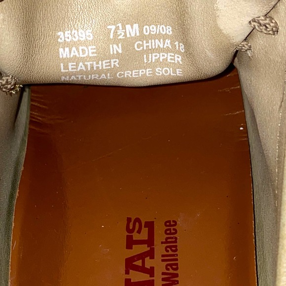 Clarks Originals Wallabee Tan Maple Suede Lace Up Moccasin 35395 sz 7.5 US Crepe - Picture 9 of 11